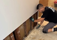 Water Damage Repair drywall cut