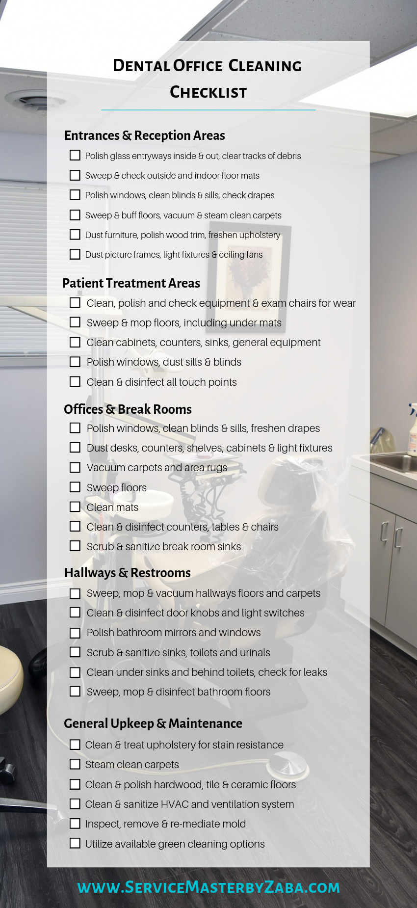 Printable Dental Office Daily Checklist Printable Word Searches