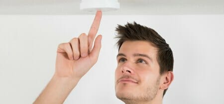 test dorm room smoke alarm