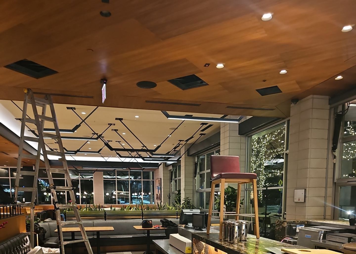 how to clean ceiling tiles in the restaurant