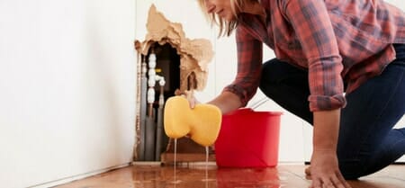 source of vinyl floor water damage