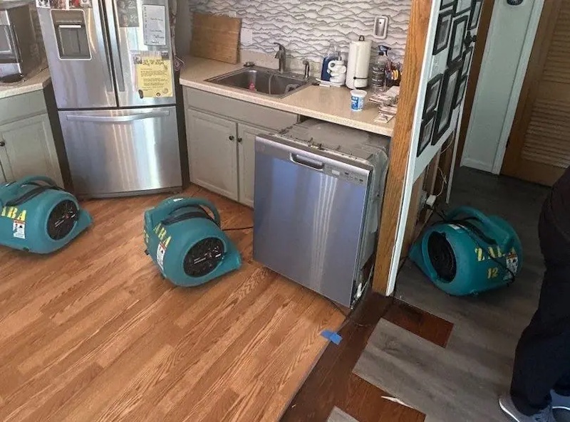 water damage from dishwasher