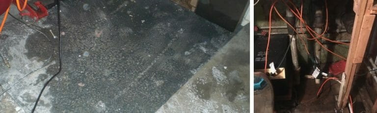 burst pipe garage