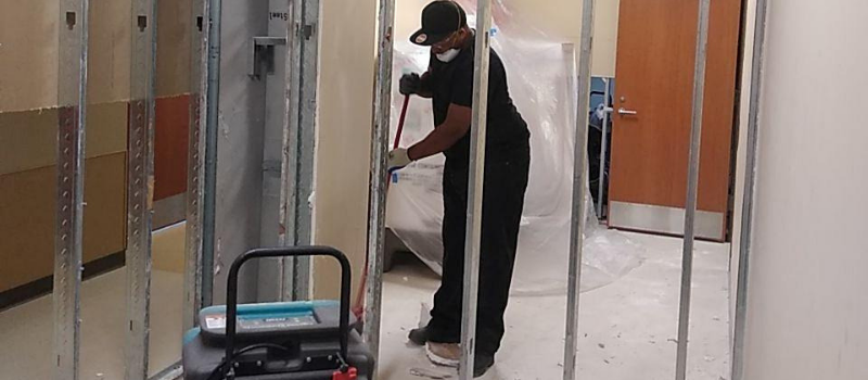 cleaning up after building water damage
