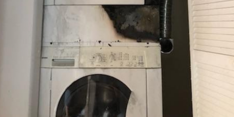 washing machine fire