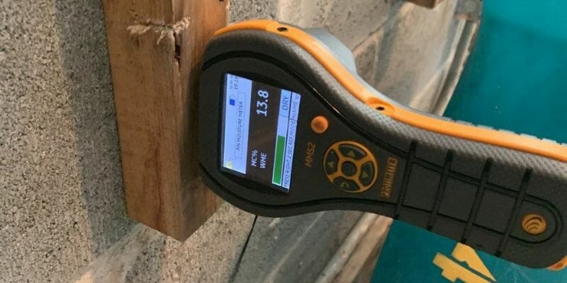moisture detection in wall