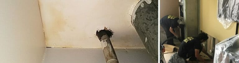 pipe burst in apartment