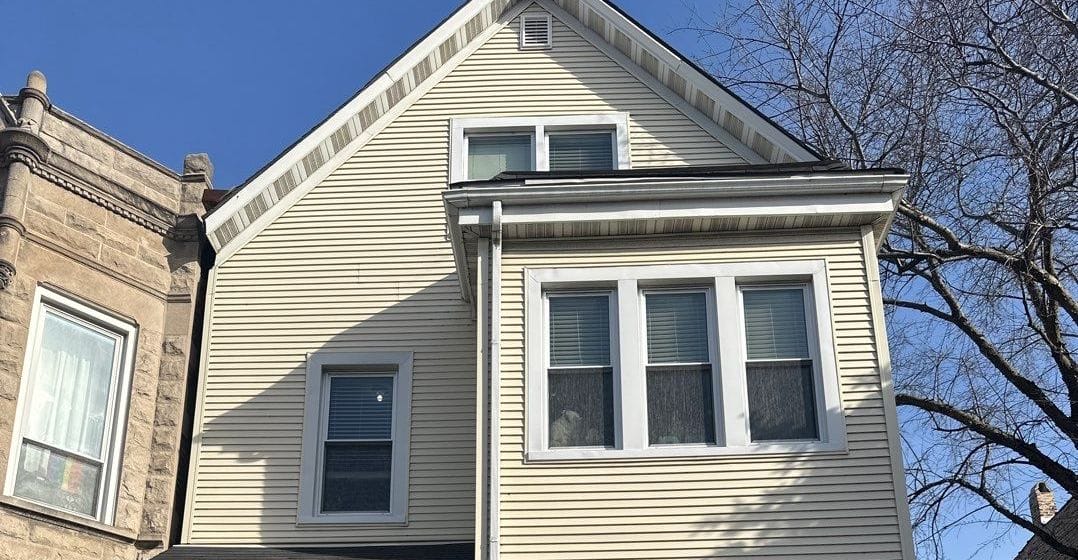 water is leaking behind siding