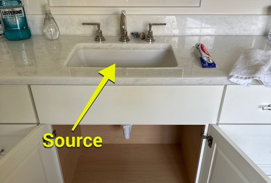 bathroom sink leaking