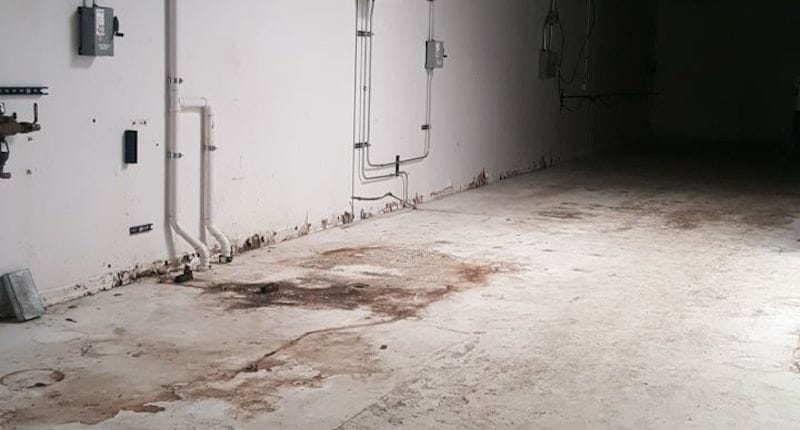 flooded warehouse
