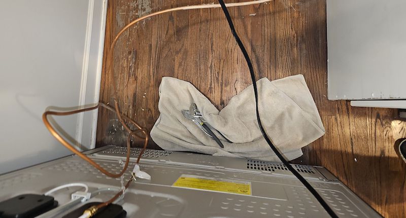 leaking fridge line