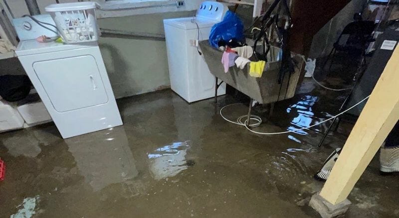flooded home in Park Ridge