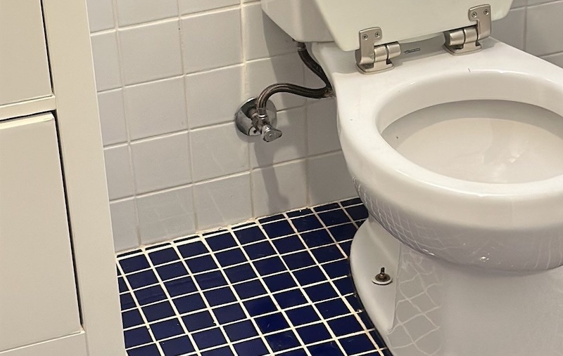 supply line leak behind the toilet