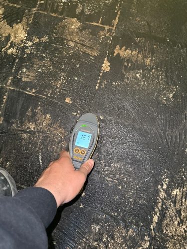 moisture detection after burst pipe in des plaines apartment