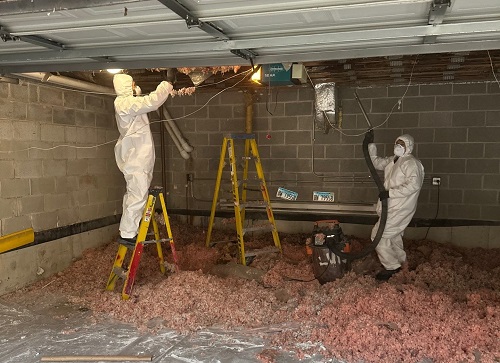 HOA garage water damage