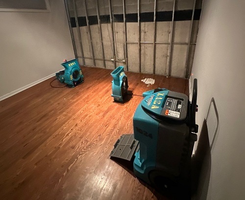 condo drying after water damage