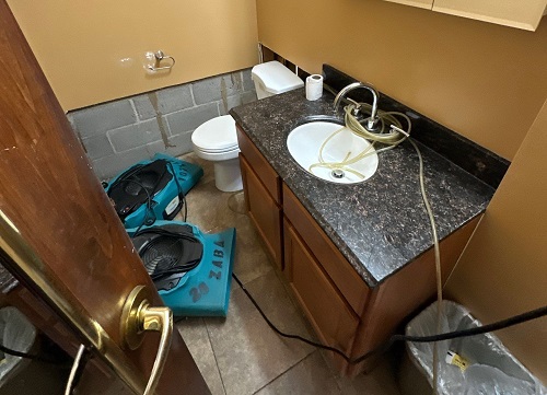 bathroom water damage restoration