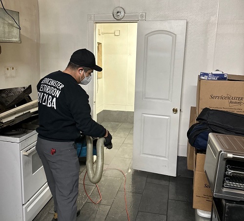 residential restoration cleaning kitchen after fire