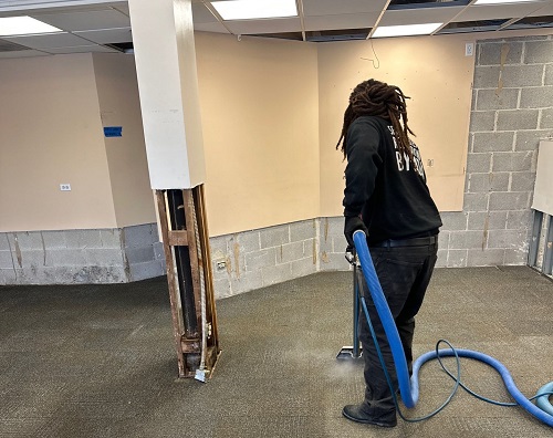 water extraction after burst pipe