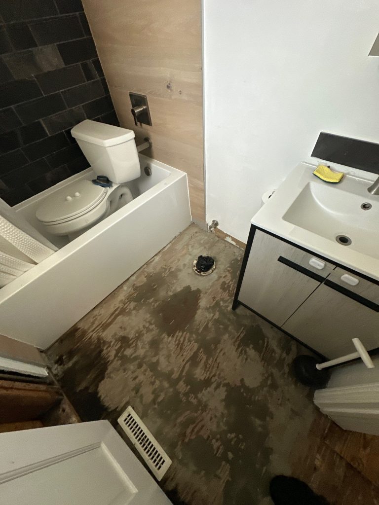 Lincoln Park toilet leak water damage