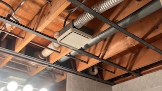 exposed bathroom ceiling framing skokie il
